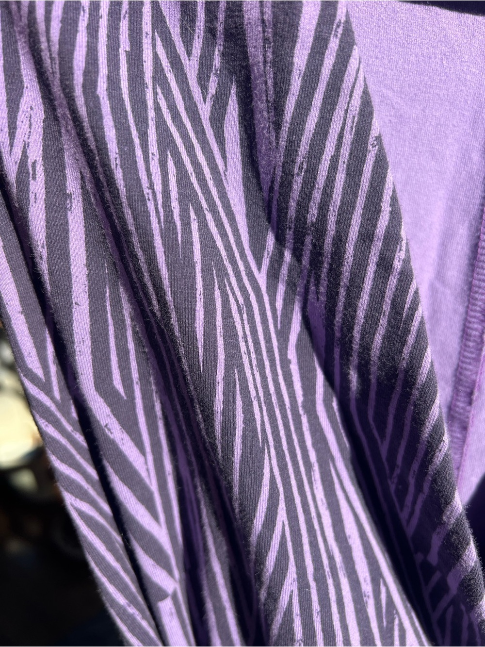 Betabrand wrap skort romper Medium purple stripes - Picture 8 of 9